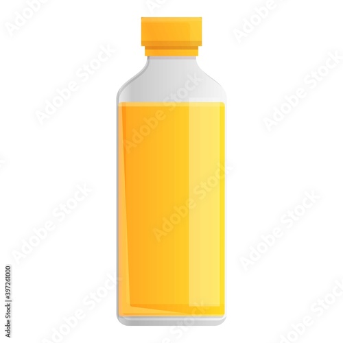 Canola plastic bottle oil icon. Cartoon of canola plastic bottle oil vector icon for web design isolated on white background