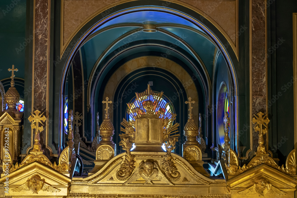 Interior view of The Bulgarian St Stephen Church,Istanbul,Turkey