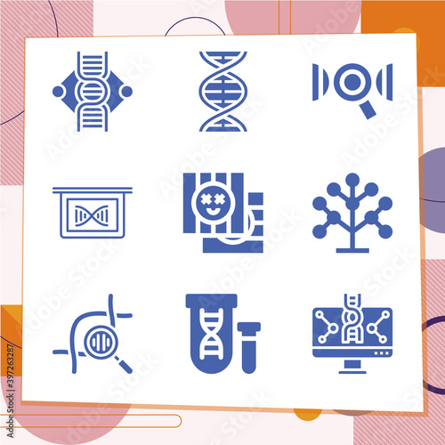 Simple set of 9 icons related to during