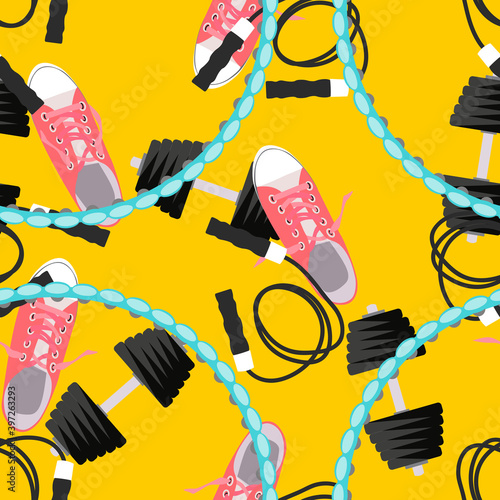 Abstract Fitness Sport Background. Seamless pattern. Vector Illustration EPS10