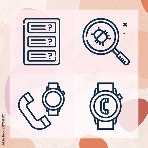 Simple set of go over related lineal icons