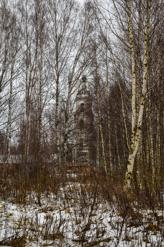 old Russian church in the woods
