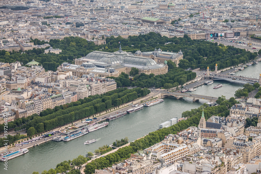 Paris architecture from above
