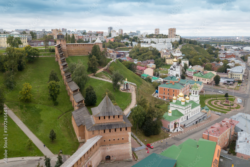 Walls and towers of Nizhny Novgorod Kremlin