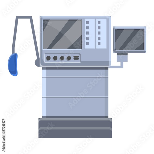 Breathing ventilator medical machine icon. Cartoon of breathing ventilator medical machine vector icon for web design isolated on white background