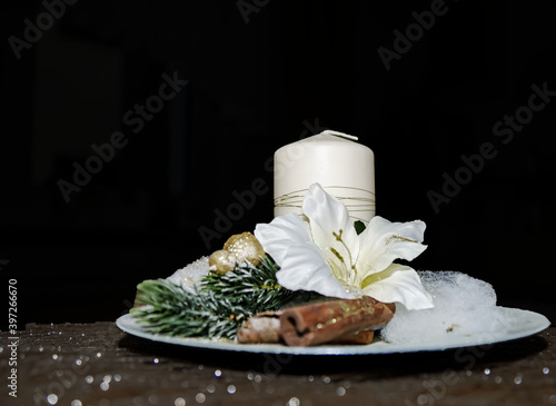 Obraz na płótnie Weihnachtsdekoration w salonie