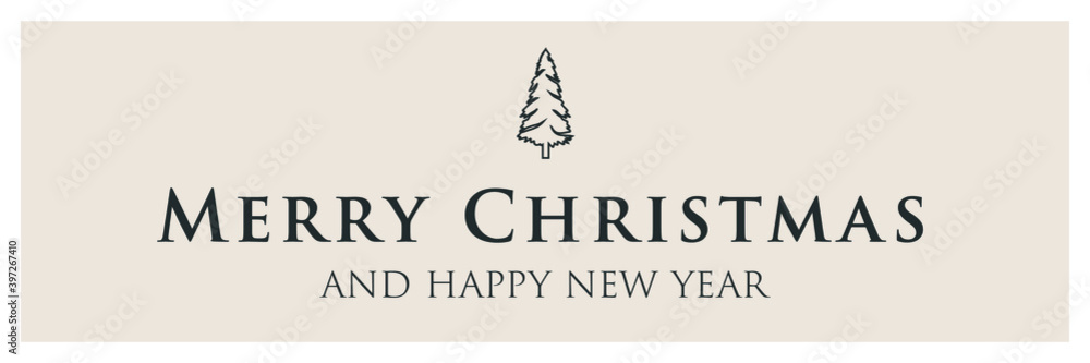 Simple banner merry christmas and happy new year Simple banner merry christmas and happy new year