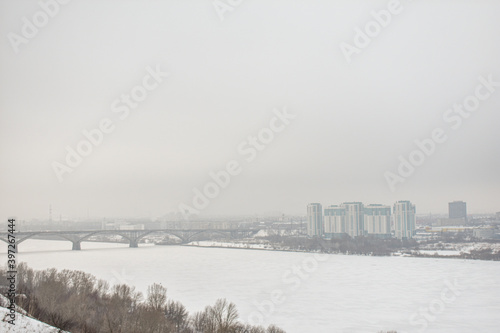 Nizhny Novgorod on a gloomy winter day