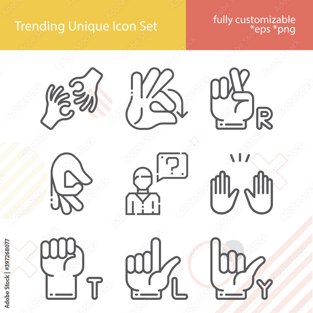 Fototapeta premium Simple set of terminology related lineal icons.