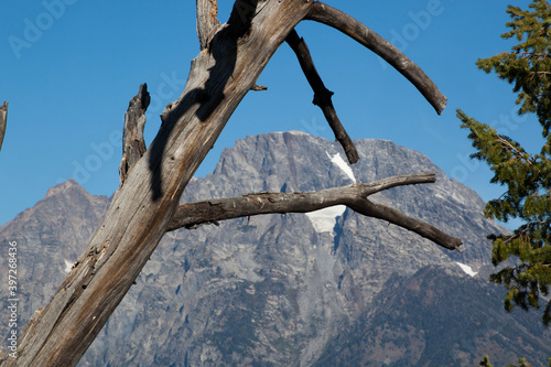 Teton Mountains with a sprinkling of snow