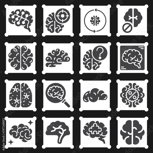 16 pack of prior  filled web icons set