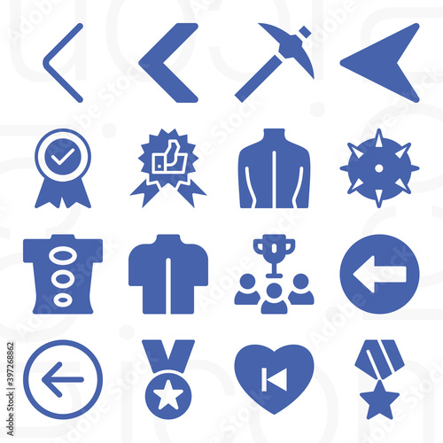 16 pack of reinforce  filled web icons set