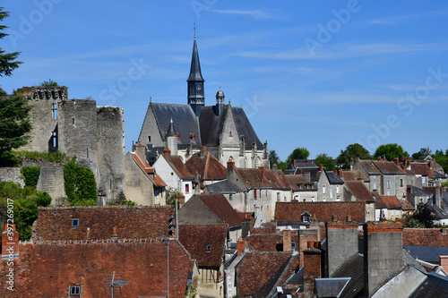 Montresor; France - july 12 2020 : historical castle photo