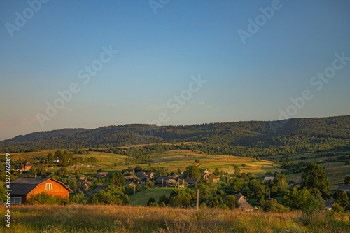 View of the Ukrainian Carpathian Mountains