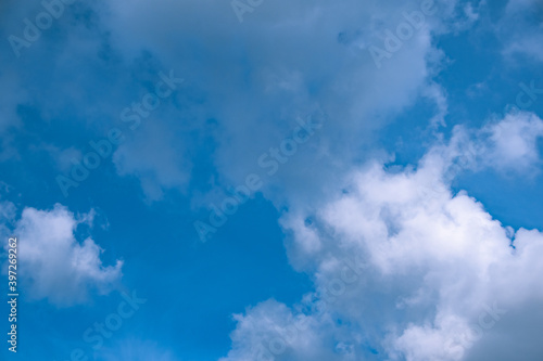 Fototapeta Naklejka Na Ścianę i Meble -  Soft cloud texture on blue sky background