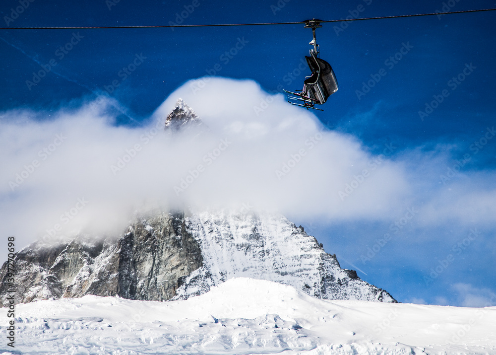 skiing in the Swiss Alps, Matterhorn Glacier paradise
