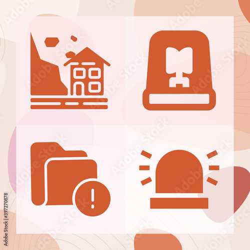 Simple set of warnings related filled icons