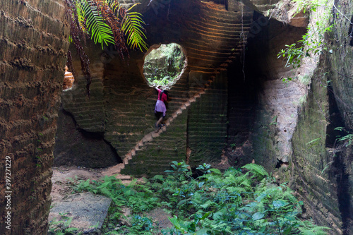 Arosbaya is a limestone mine site that has recently become a tourist destination on the island of Madura, East Java, Indonesia. photo