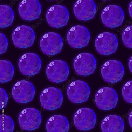 Fantastic planets icons set in flat style isolated vector illustration.Beautiful shining pattern.