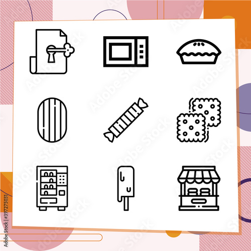 Simple set of 9 icons related to tempo