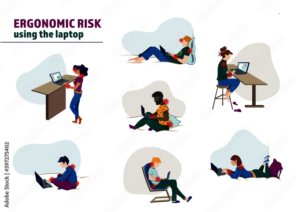 Vecteur Stock Vector illustration of young men and women who are