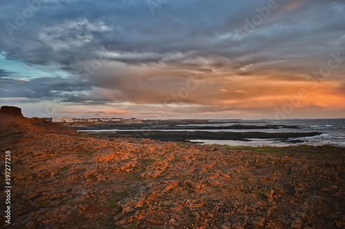 sunset over the sea