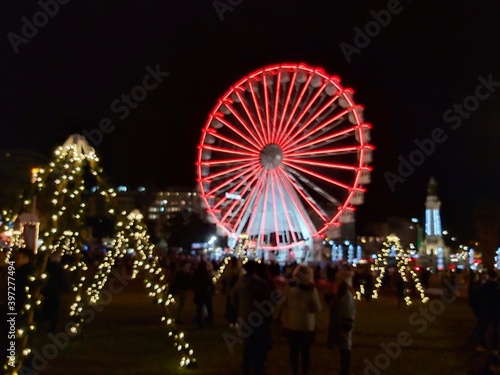 wheel at night