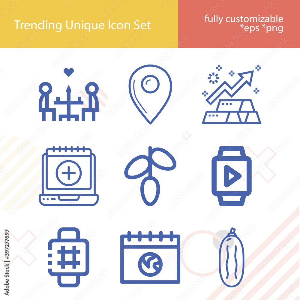 Simple set of uncertain related lineal icons. Simple set of uncertain related lineal icons.