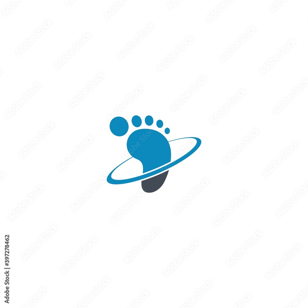 Footsteps logo icon design template