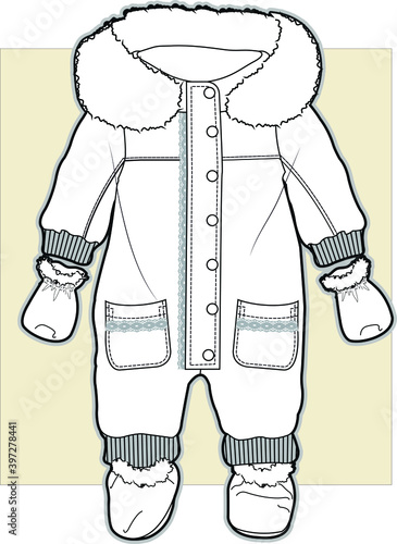 BABY GIRL DRESS design vector illustration.Kid's Fashion Flat Sketch.