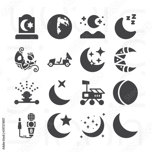 фотографія 16 pack of jupiter  filled web icons set