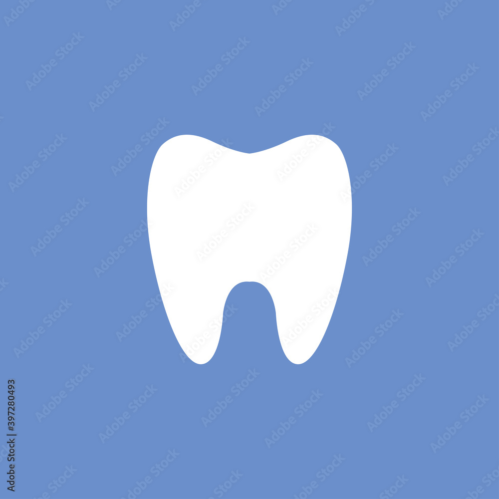Tooth vector icon. Dentist symbol.