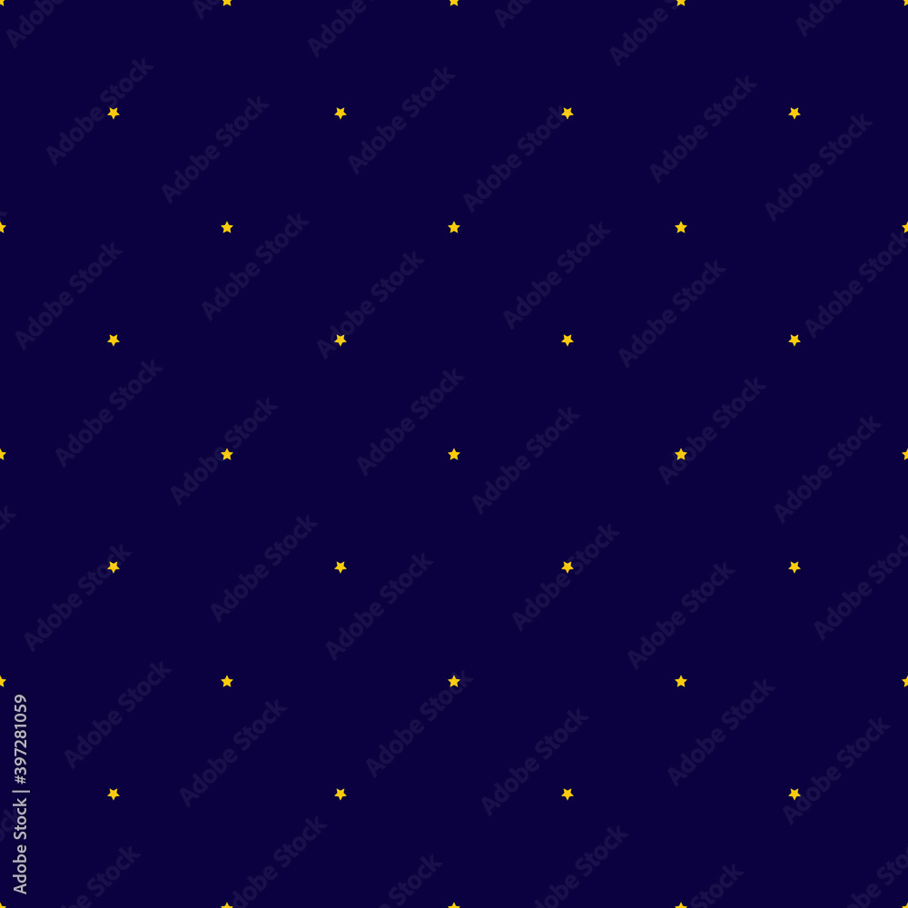 Night Star Sky Seamless Pattern Background Vector Illustration