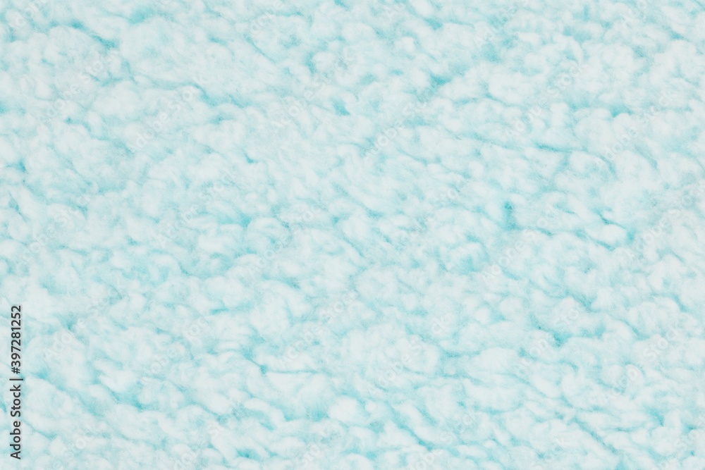 Obraz premium Teal sherpa plush material background