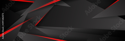 Abstract red line and black background for business card, cover, banner, flyer. Vector illustration design for business corporate presentation, banner, cover, web, flyer, card, poster, game, texture