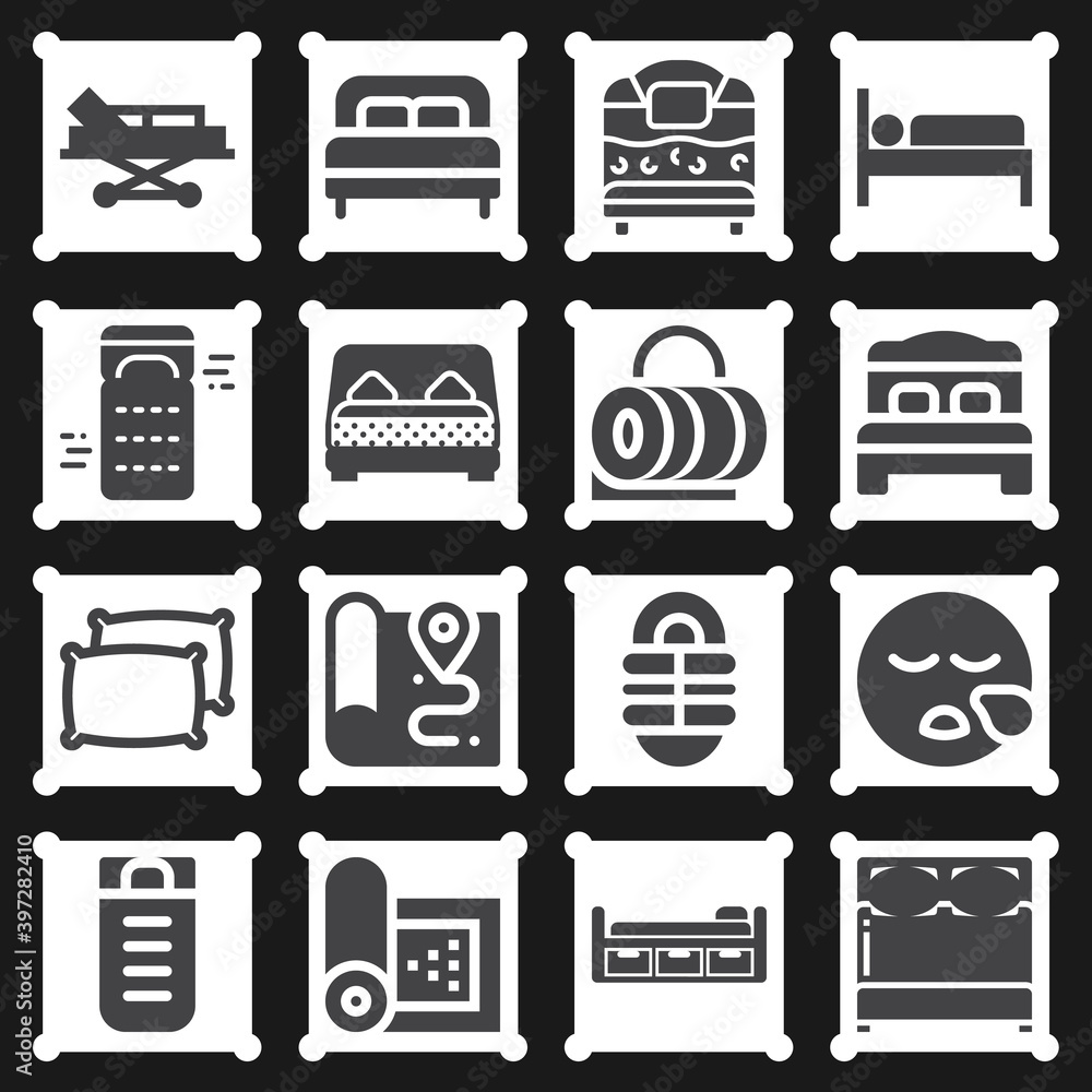 16 pack of pillow filled web icons set 16 pack of pillow filled web icons set