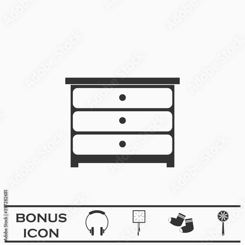 Commode icon flat.