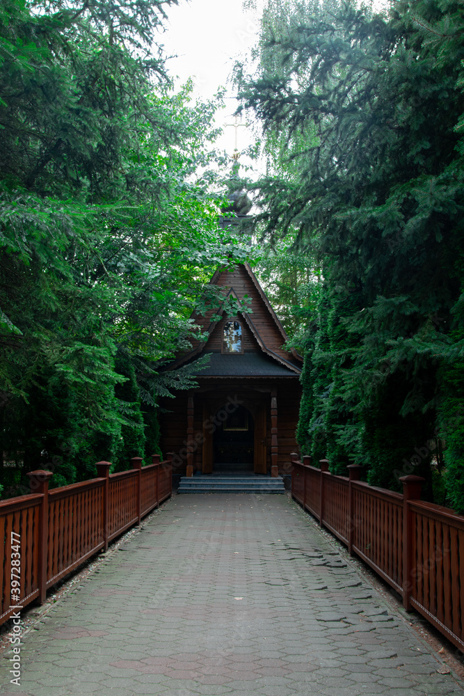 Chapel in garden of Sanctuary of Our Lady of Lichen Licheń, Poland Chapel in garden of Sanctuary of Our Lady of Lichen Licheń, Poland