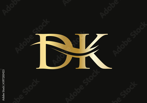 Premium DK letter logo design. DK Logo for luxury branding. Elegant and stylish design for your company. 