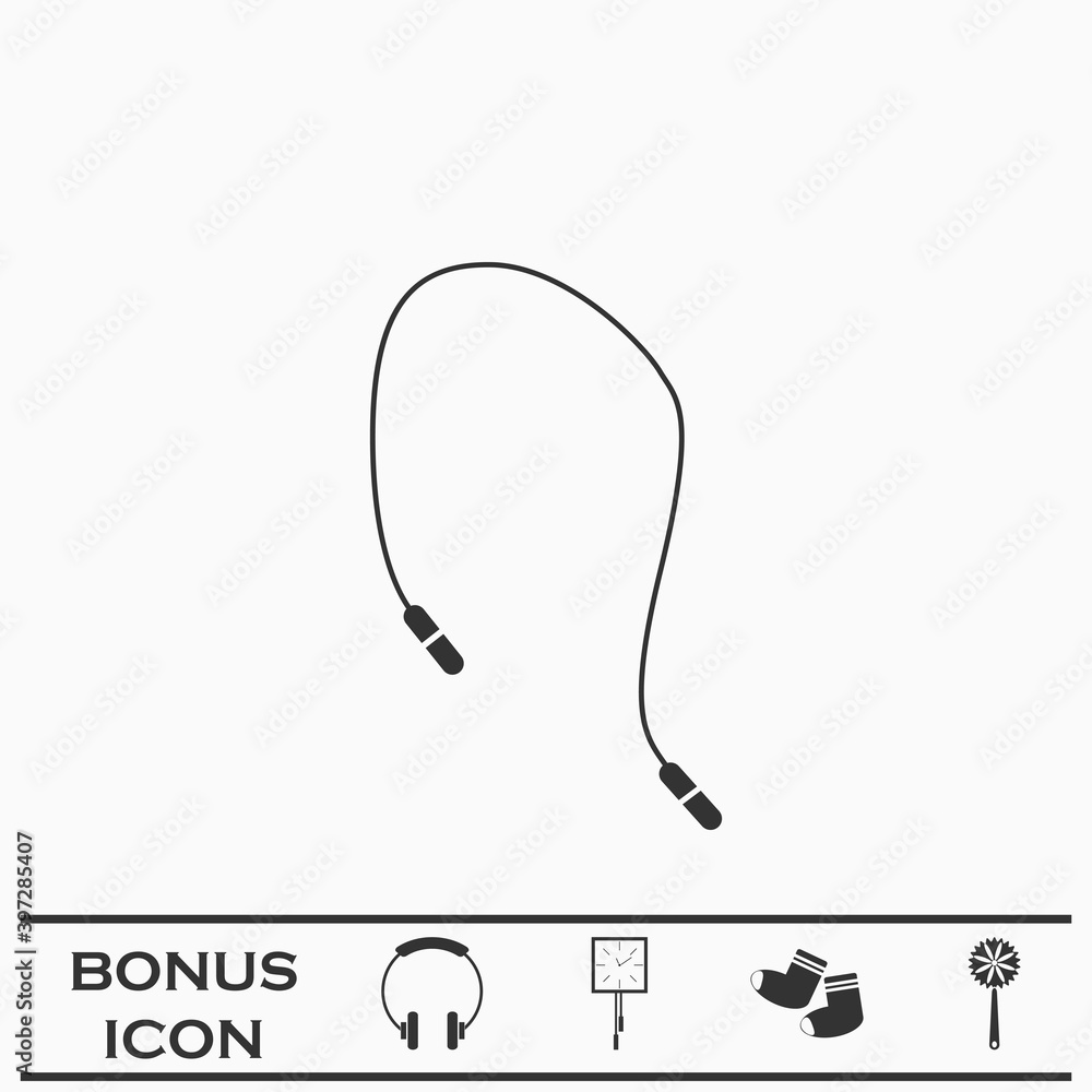 Obraz premium Skipping rope - Jumping icon flat.