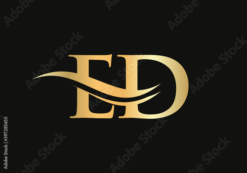 ED Logo for luxury branding. Elegant and stylish design for your company. 