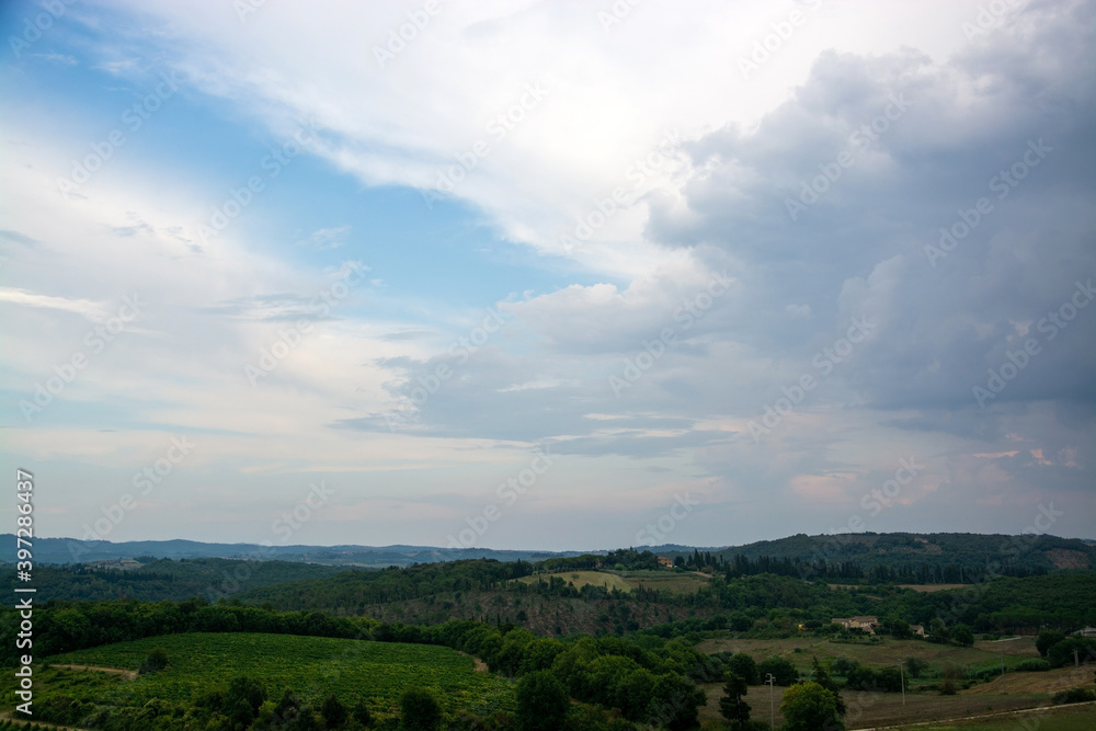 Landschaft der Toskana, Italien Landschaft der Toskana, Italien