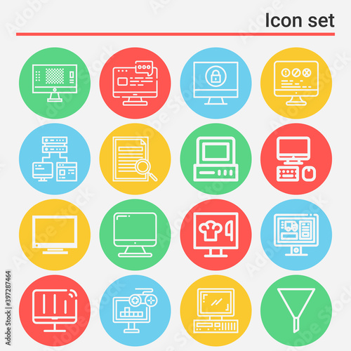 16 pack of scientist  lineal web icons set © Nana