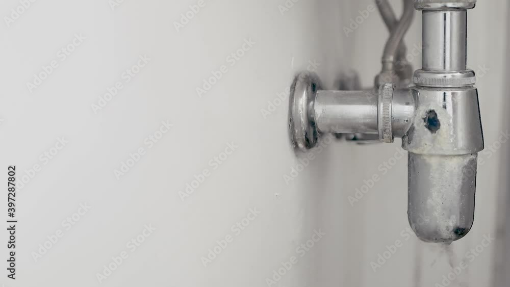 broken leaking pipe under the sink broken leaking pipe under the sink
