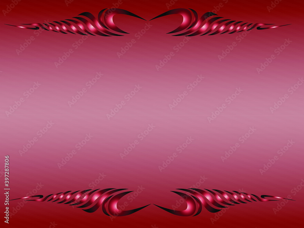 red background with a frame
