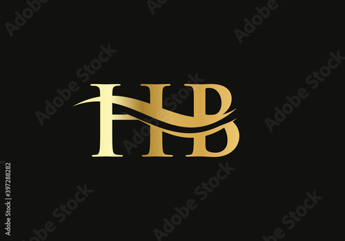 HB Logo for luxury branding. Elegant and stylish design for your company. 
