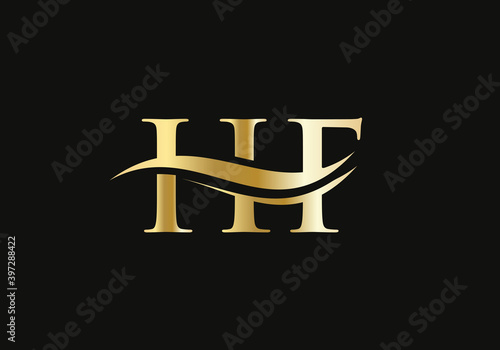 Slika na platnu HF letter logo design