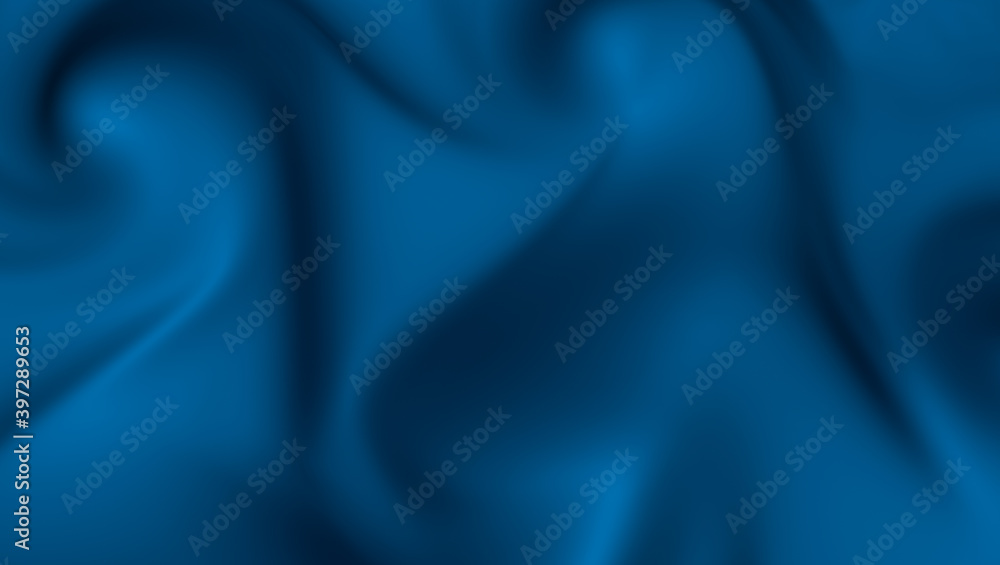 Background of blue fabric. Beautiful smooth folds of fabric. Background for advertising. 3d rendering.