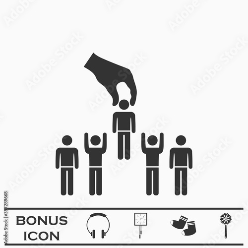 Recruitment concept icon flat