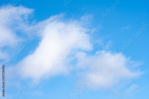 Blue sky with white clouds on it